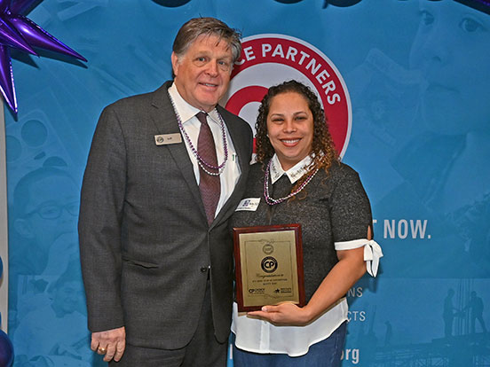  This is an image of Jeff Drury and an award winner